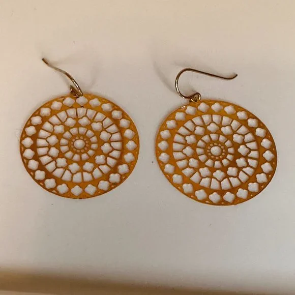 Lovell Design - Notre Dame West Drop Gold Plated Earrings, IOB - Picture 4 of 6